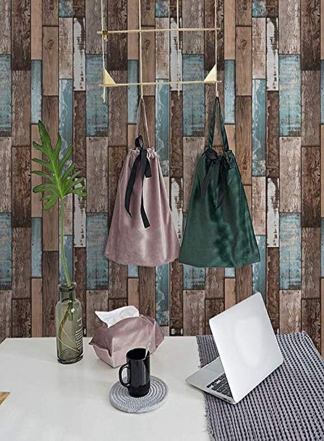 Eurotex Textured Vinyl PVC Coated 3D Wood Brick Wallpaper for Wall/Home Decoration (57sqft/Per roll)-L373802 - Image 4